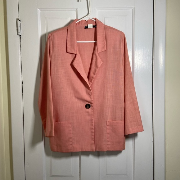 Vintage Reneé Adams Lightweight Baby Pink Blazer - Picture 4 of 9